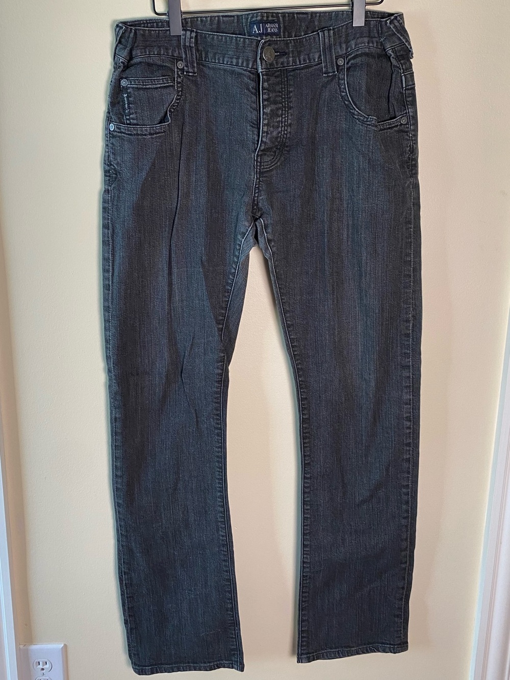 Armani Jeans Men’s Vintage Y2K Black Jeans Comfort Fabric Size 36